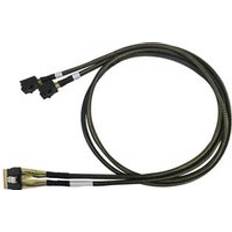 1m SFF-8654 PCIe Gen4 x4 to 2x SFF-8643 NVMe Cable