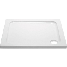 800x800mm Square Shower Tray - White Acrylic Stone Resin -