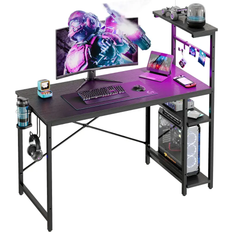 Led gaming desk Bestier Rectangular Gaming Desk 44" Black