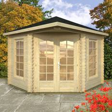Palmako Small Cabins Palmako Malvern 3m x 3m Corner Log Cabin Summer House 28mm (Building Area )