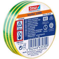 Byggmaterial TESA Isoleringstejp Grön/Gul 10m x 15mm