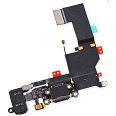 Charging Ports OEM iPhone 5S Charging Port Dock Connector Headphone Jack Microphone Replacement Black