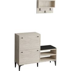 Skoskåp 110 cm Beige Skoställ