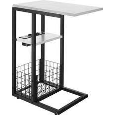 Computerbord tectake Computerbord Rhea C-form Med Ladestation Hvid Skrivebord