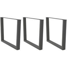 Stål Bordben vidaXL Spisebordsben V-form 3 stk Antracit 100x(72-73,3) cm Stål Bordben