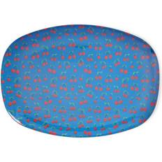 Rice Flata tallrikar Rice Melamine 22x30 cm Cherry Dinner Plate 30cm