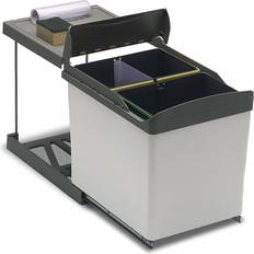 Källsortering Utdragbar 1x16 L 2x7,5 L Grå