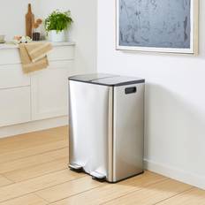 Dunelm Curve 3030 Litre Stainless Steel Pedal Bin - Silver