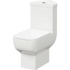 Toilets Wholesale Domestic Tacoma Open Back Close Coupled Corner Toilet with Soft Close Toilet Seat