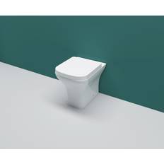 Toilets Aica Modern Toilet WC Soft Close Seat White Space Saving Ceramic