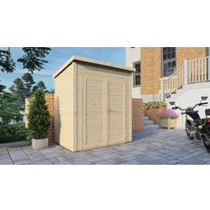Redskapsbod Timmo 1 med Golv 180x121 cm Natur
