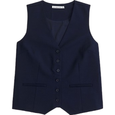 Abercrombie & Fitch Relaxed Tailored Vest Dark Indigo