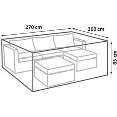 Möbelöverdrag Till Loungegrupp 85 x 300 x 270 cm Antracit