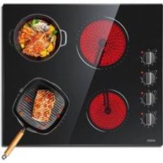 Hobsir Ceramic Hob 4 Zones Electric Hob 6000W