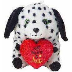 Out of The blue Fluffy Dalmatian Dog Stuffed Toy Heart 28 cm