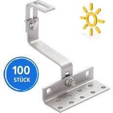 Snowguards Arebos Stainless Steel, Aluminium NuaSol NuaFix 100x A2 Roof Hooks