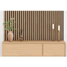 vidaXL Acoustic Wall Panels 2 pcs Slatted 60.5x60 cm Oak Veneer