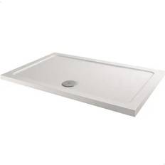 Low Profile 800 x 760mm Rectangular Stone Resin Shower Tray with Waste