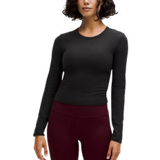 Lululemon All It Takes Back Twist Ribbed Long Sleeve Shirt - Black