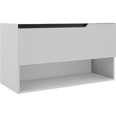 Hill Ceramic Tvättställsskåp Note Grå 100 cm 1 Låda 1 Hylla med Handfat