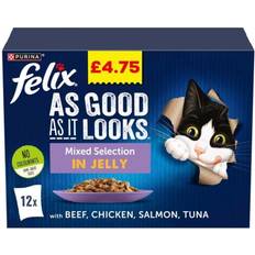 Nestlé Felix As Good As It Looks Mixed Selection In Jelly Cat Food 12 x 100g