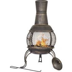 La Hacienda Medium Steel Chimenea - Bronze