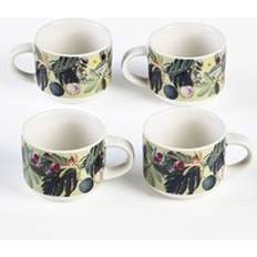 Dunelm Kew Bloom Set of 4 Mugs 100ml One Size Espresso Cup