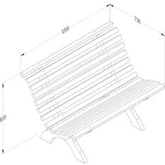 Forest Garden Kuba 2 Seater Wooden 3'11 x 2'5 Garden Bench