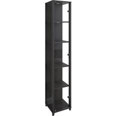 Glass Cabinets Argos Home Optima 1 Door Narrow Display Black Glass Cabinet