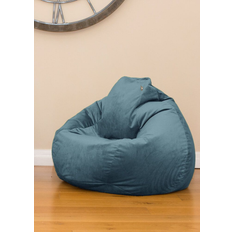 Velvet Bean Bags Rucomfy Velvet Slouchbag Beanbag Teal One Size Bean Bag