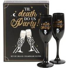 Black Champagne Glasses Something Different Til Death Do Us Party Flute Set Champagne Glass