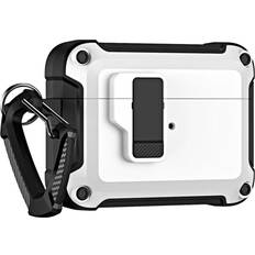 Hurtel Airpods 4 Skal Armor med Carabiner Vit