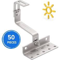 Snowguards Arebos Silver, Stainless Steel Nuasol Nuafix 50x A2 Roof Hooks