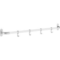 BX1700 Koukkulista 4 Koukkua Harmaa Alumiini/Valkoinen Puu