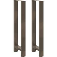 vidaXL Sofabordben Naturstål 50x110-111 2 Stk Bordben