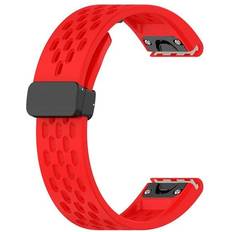 Garmin fenix 5 24.se Silicone Strap for Garmin Fenix 5/6/7/8 22mm, Red