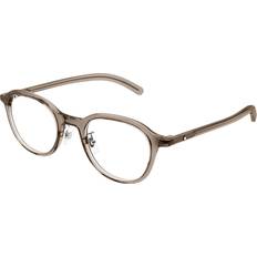 Glasses & Reading Glasses Montblanc MB0419OJ Asian Fit 004 Men's Eyeglasses Brown Size 49