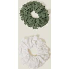 Hair Ties Accessorize 2-Pack Mix Broderie Hair Scrunchies One Size