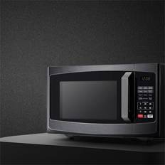 Countertop - Grey Microwave Ovens Ebern Designs 800W 23L Microwave Oven With Digital Display Black, Grey