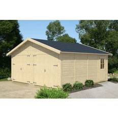 Garagen SKAN HOLZ garage Varberg 3 570 cm x 525 cm Natur (Gebäudefläche )
