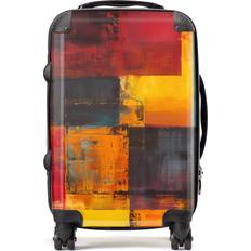 Purple Suitcases Warren Reed Designer Cabin Golden Blocks of Abstract Suitcase Purple
