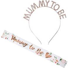 Babies Photo Props, Party Hats & Sashes Karjiaja Floral Mummy To Be Sash And Tiara Rhinestone Crown Headband