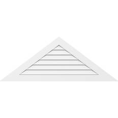 Gutter Ekena Millwork White 50 x 22-7/8 Triangle PVC Gable Vent