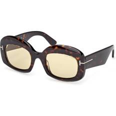 Tom Ford Dame Solbriller Tom Ford Carmen-02 52E Solbriller Kvinder Tortoiseshell - Dark Tortoise