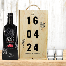 Personalised Tequila Rose Strawberry Cream Anniversary Gift Box with 2 x Shot Glasses 70cl
