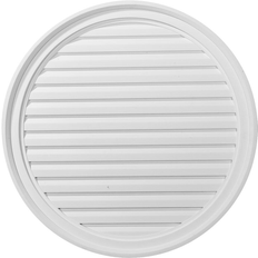 Gutter Ekena Millwork White 30 W x 30 H x 2 3/8 P Round Gable Vent Louver