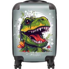 Luggage Warren Reed Designer Small Laughing T Rex Suitcase Brown
