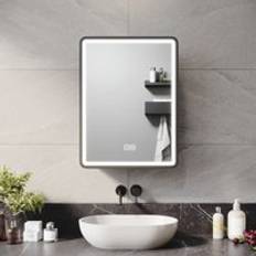 Bathroom Wall Cabinets 45 x 60 cm Black