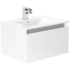 Bathroom Furniture Newland Single Drawer Wall Hung Vanity Unit 600mm