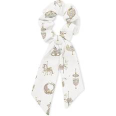 White Hair Ties Atelier Choux Carousel Scrunchie Kids Cotton One Size White